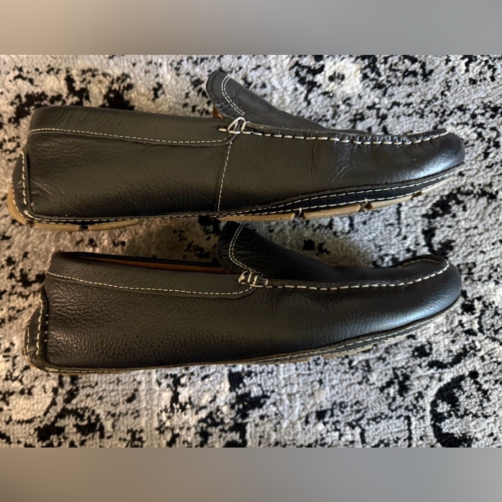 Banana Republic Men’s 10 Black Leather Driving Shoes Slip on Loafers